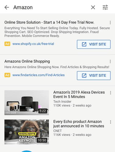 Amazon Ads on YouTube