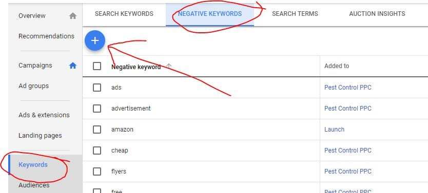 How to Add Negative Keywords in Google Ads / AdwordsPPC Video Training